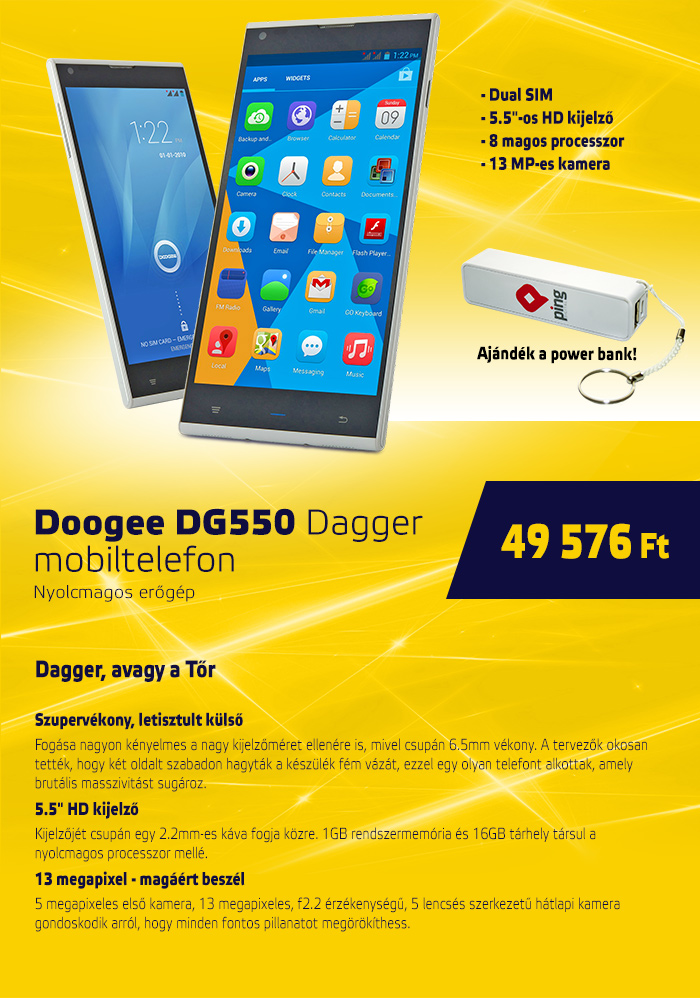Doogee DG550 Dagger mobiltelefon