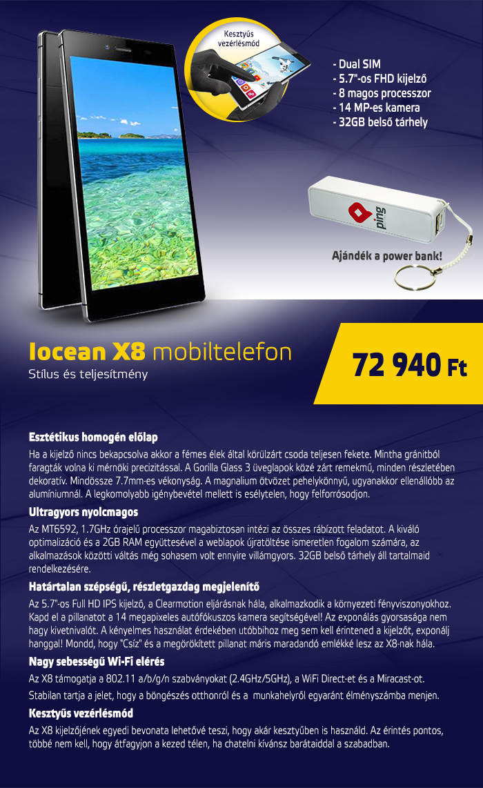 Iocean X8 mobiltelefon