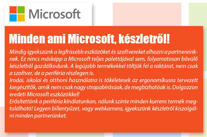 Minden ami Microsoft, készletről!